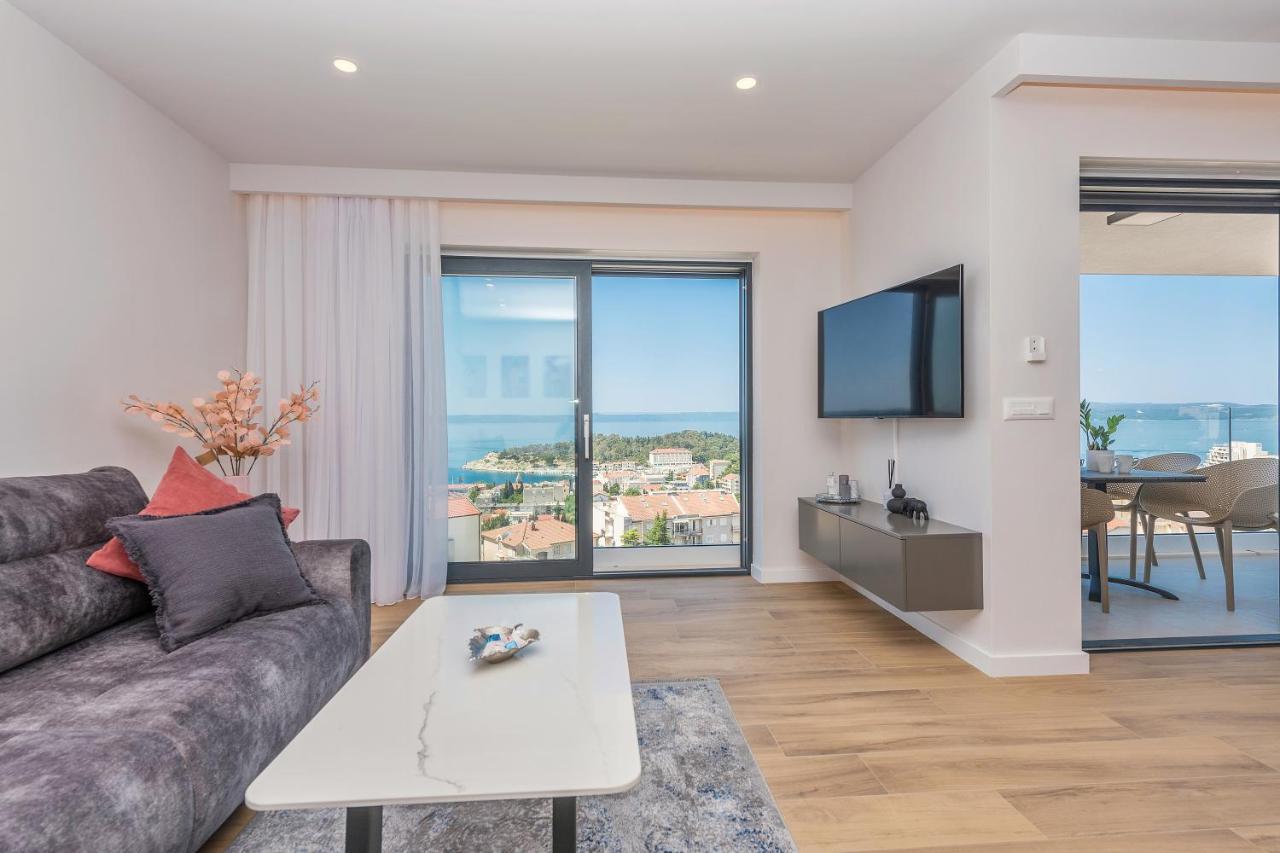 Luxury Adria Sea & City View Apartment 마카르스카 외부 사진