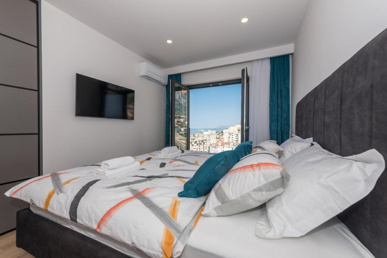 Luxury Adria Sea & City View Apartment 마카르스카 외부 사진