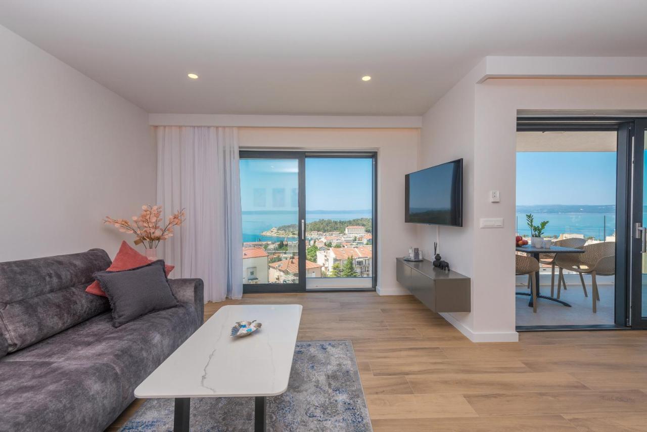 Luxury Adria Sea & City View Apartment 마카르스카 외부 사진